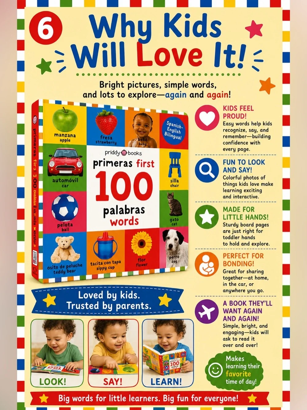 Priddy Books 100 First Primeras Words Palabras in English and Spanish